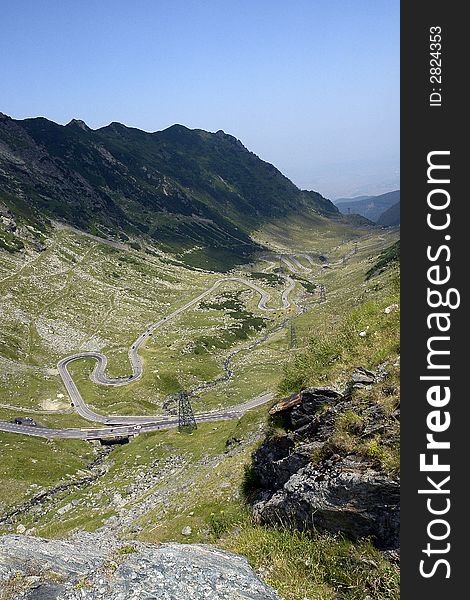 A road crossing the mountains