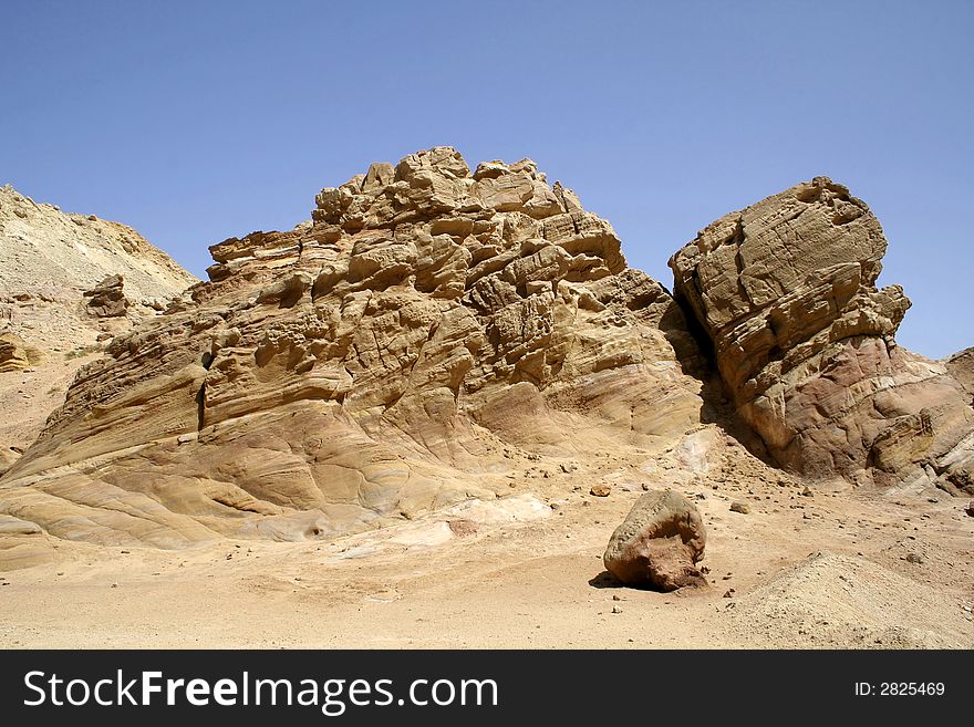 Dry desert in red sea region, sinai, egypt