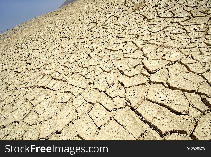 Dry desert in red sea region, sinai, egypt