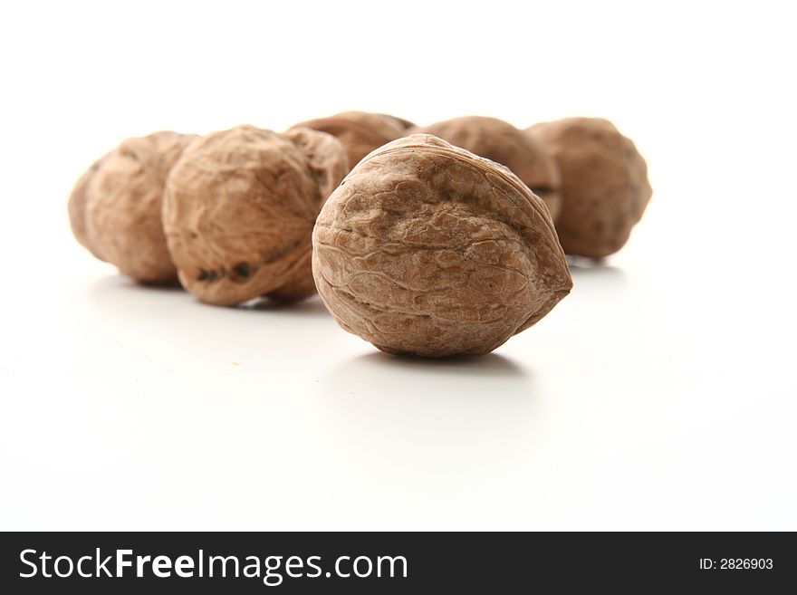 Nut Ingredient Isolated in White background