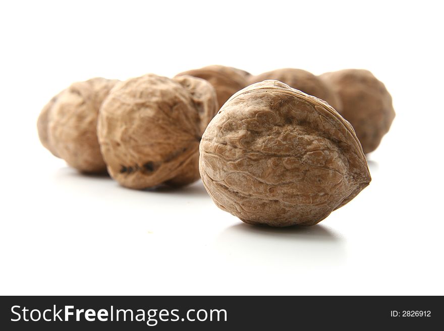 Nut Ingredient Isolated in White background