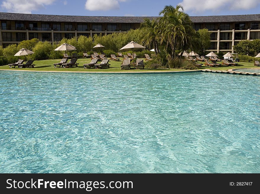 Swimming pool in south african resort
