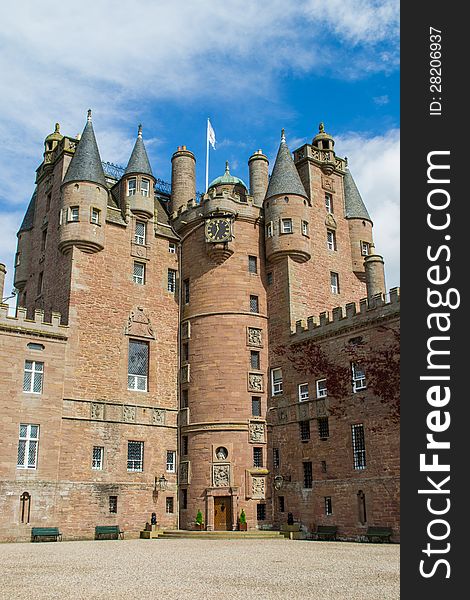 Fairy tale towers of the Glamis Castle. Fairy tale towers of the Glamis Castle