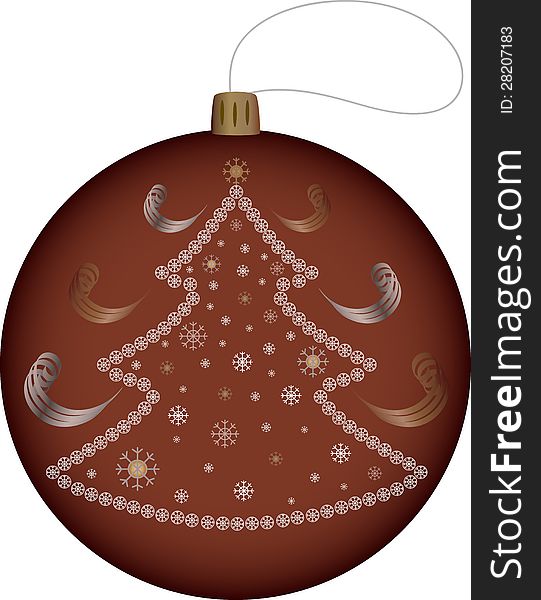 Vector illustration of ball for the Christmas tree. Vector illustration of ball for the Christmas tree