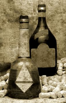 Vintage Liquor Bottles Stock Image Vintage Liquor Bottles Stock Image