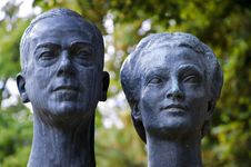 Bronze Sculpture Of A Couple Stock Photos Bronze Sculpture Of A Couple Stock Photos