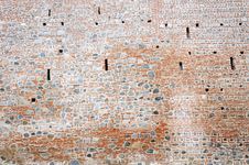 Stone And Brick Monastery Wall With Crenels Within Stock Photos Stone And Brick Monastery Wall With Crenels Within Stock Photos