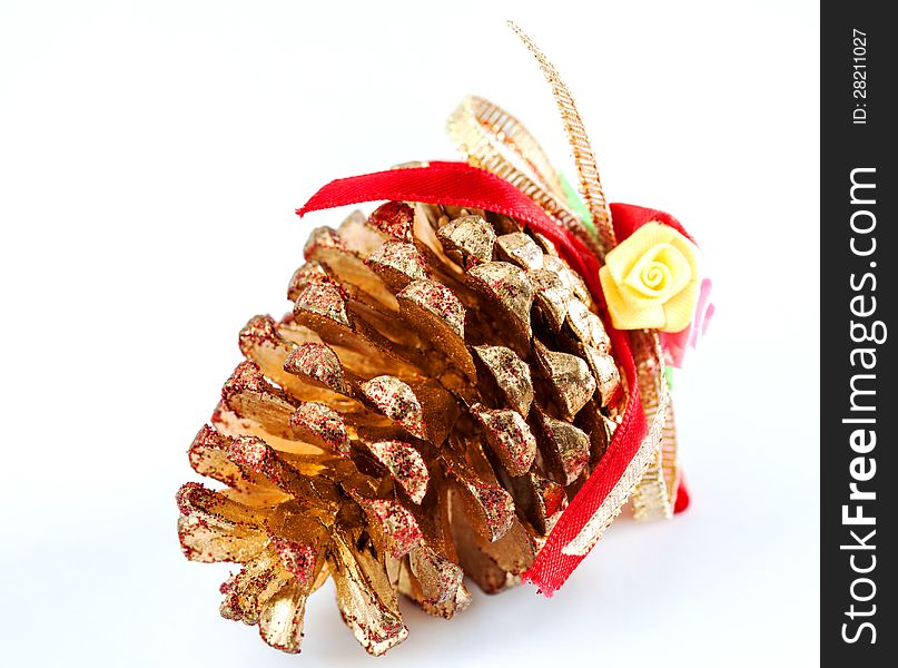 Pine Cone Decorated For Christmas Tree