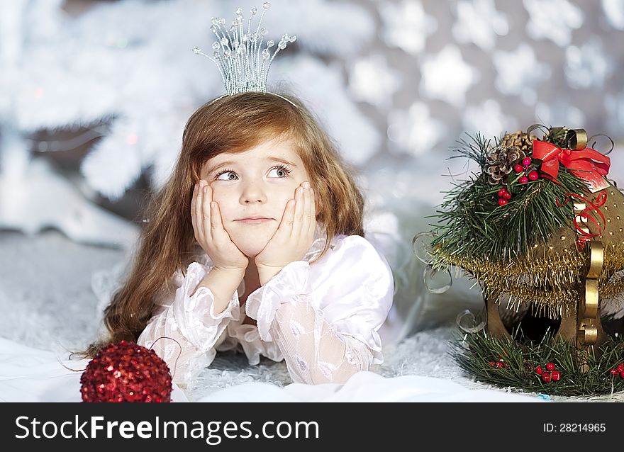 Little girl on christmas holiday