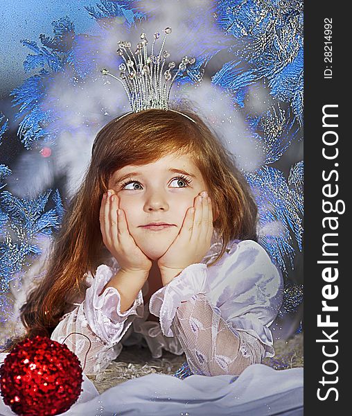 Little girl on christmas holiday