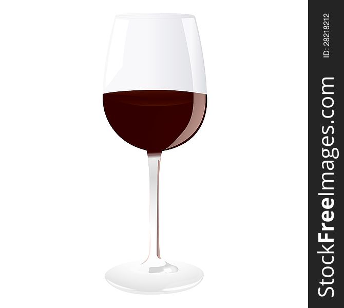 Vector illustration of a red wine glass. Vector illustration of a red wine glass