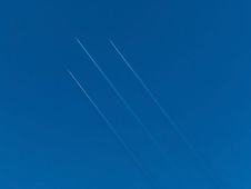 Trace Of Jets Plane Stock Photo Trace Of Jets Plane Stock Photo