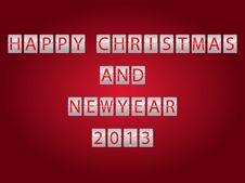 Digital Christmas And New Year 2013 Stock Image