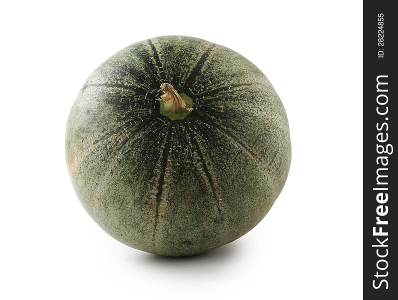 Juicy Green Melon On White Background