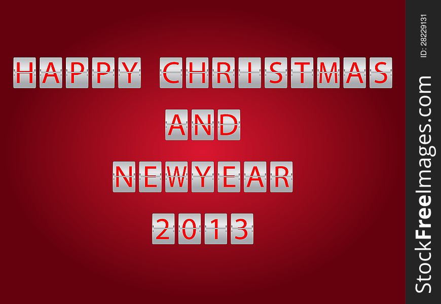 Digital Christmas and New Year greeting. Digital Christmas and New Year greeting