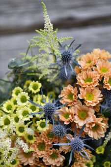 Free A Large Bouquet Of Yellow And Orange Meadow Flowers Stock Image - 282265121