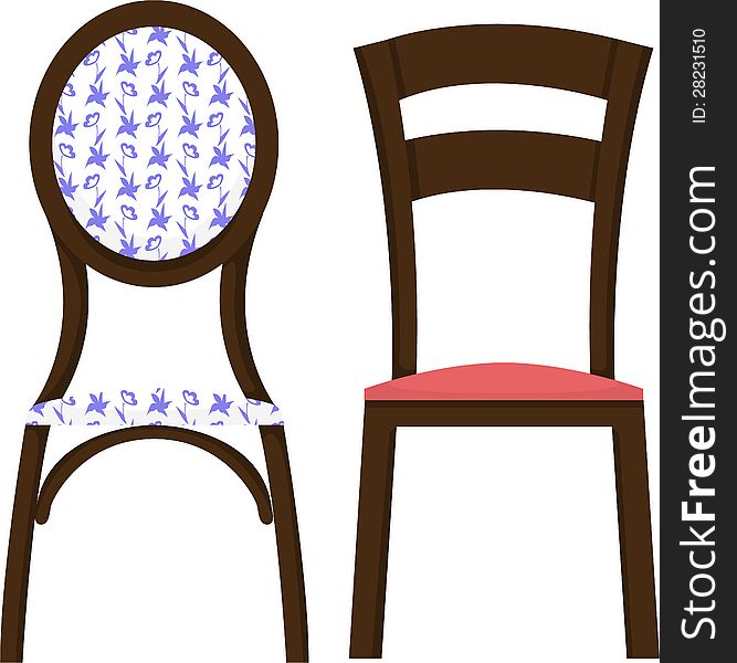 Vector illustration of two chairs