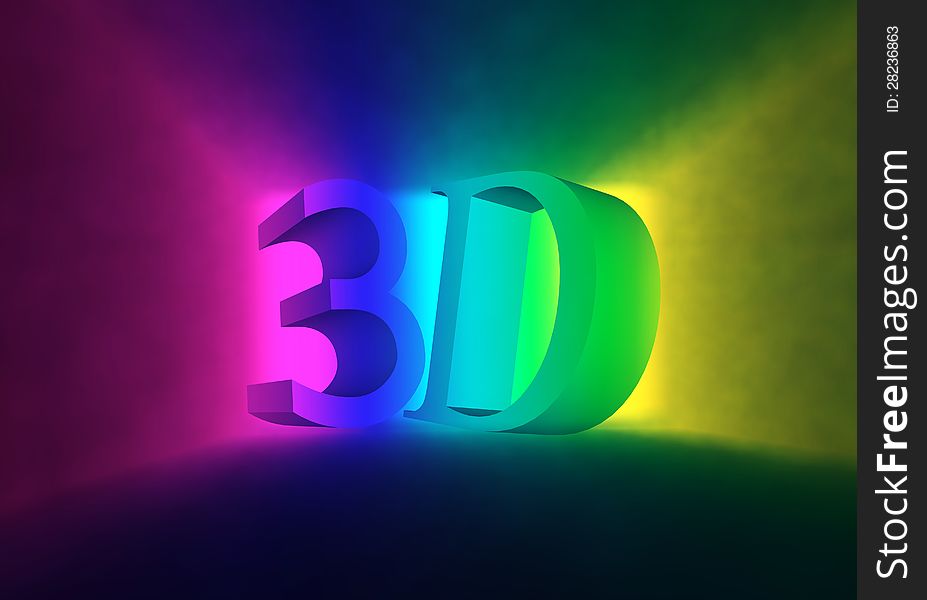 Colored cinema screen for the 3d films