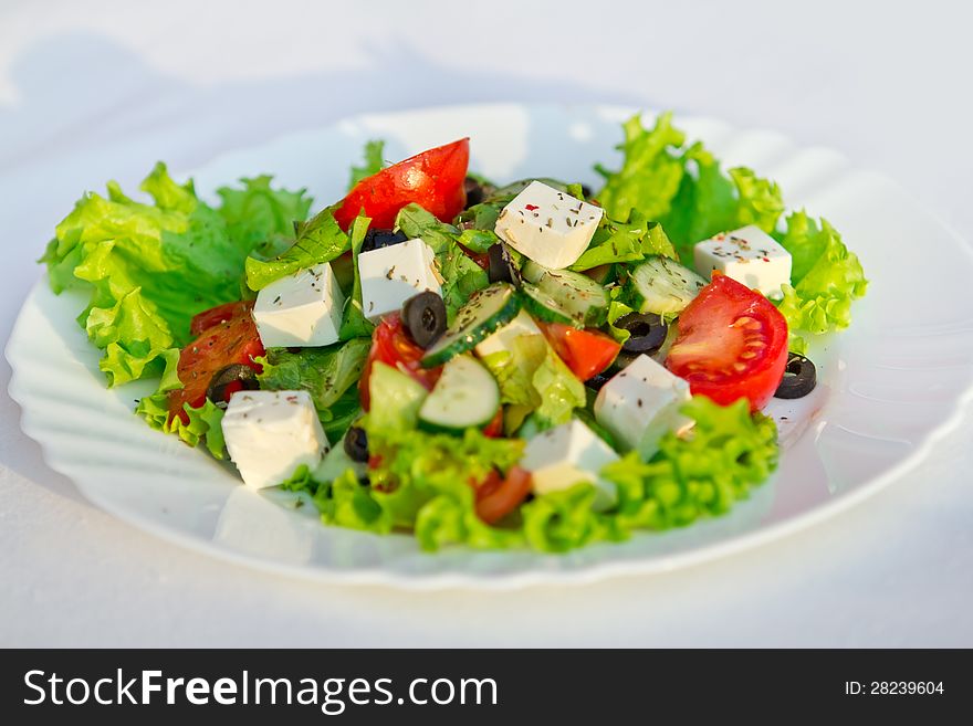 Photo of fresh delicious vegetable salad. Photo of fresh delicious vegetable salad.