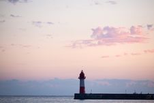 Lighthouse Near Sea At Sunset Stock Photography Lighthouse Near Sea At Sunset Stock Photography