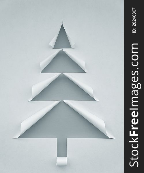 Christmas tree made of paper for your design
