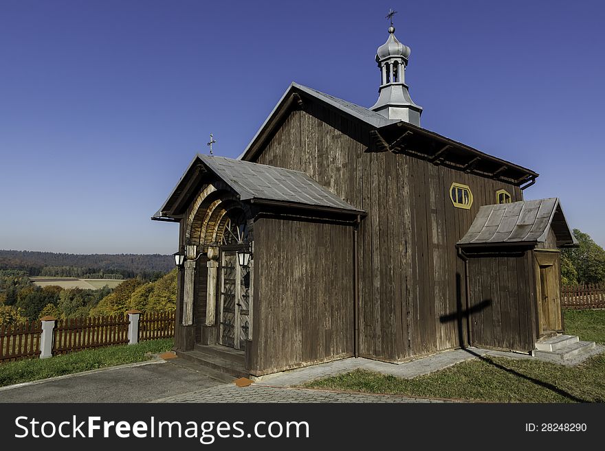 Little chapel on the sidelines, the chapel is located at the cemetery of little village in the south Poland ,it is a monument of sacral. Little chapel on the sidelines, the chapel is located at the cemetery of little village in the south Poland ,it is a monument of sacral.