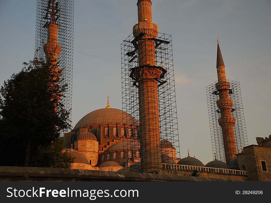 Minarets By Sunset In Istanbul