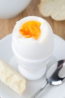 Boiled Egg Closeup Royalty Free Stock Images