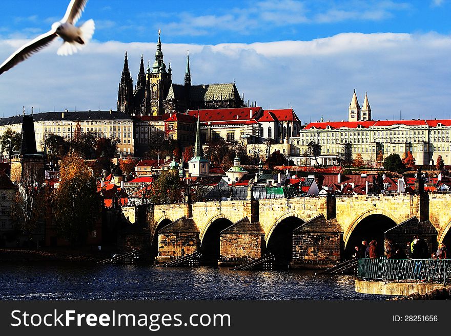 Charles Bridge, Bridge Tower of Little Qarter. Charles Bridge, Bridge Tower of Little Qarter