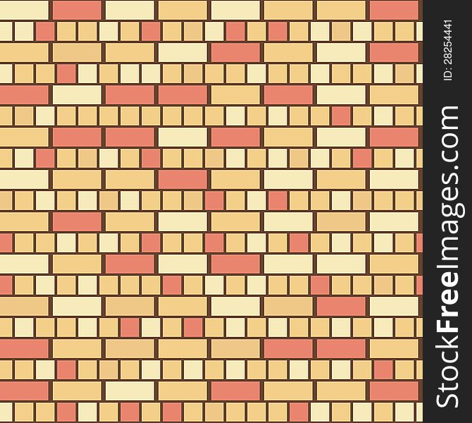 Vector seamless red brick pattern. Vector seamless red brick pattern