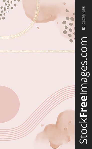 Abstract Background On Pastel Colors With Dots And Line