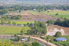 Above View Of Rural Thailand. Royalty Free Stock Images Above View Of Rural Thailand. Royalty Free Stock Images