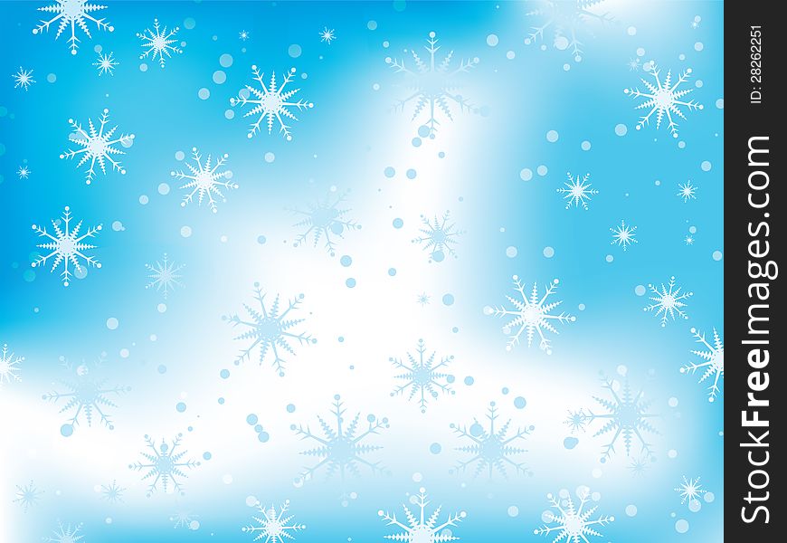 Winter Background With Snowflakes