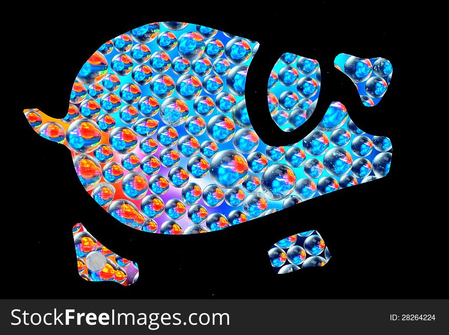 Symbolized outlines of a pig filled with colorful glassbeads. this could give a background for greetings, wishes a.s.o. Symbolized outlines of a pig filled with colorful glassbeads. this could give a background for greetings, wishes a.s.o.