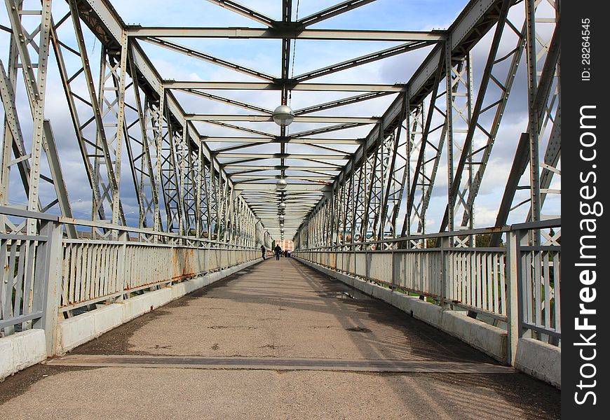 Bridge over the River Pine. Elec, Russia, Eastern Europe. Bridge over the River Pine. Elec, Russia, Eastern Europe.