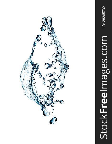 Abstract blue splashing water on white background. Abstract blue splashing water on white background