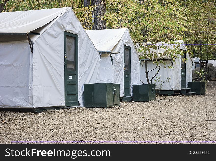 Tents with bear lockers (inside you put food in case of hungry bear). Tents with bear lockers (inside you put food in case of hungry bear)