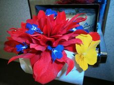 Free Toilet Paper Flower Art For A Client Royalty Free Stock Photography - 282605687