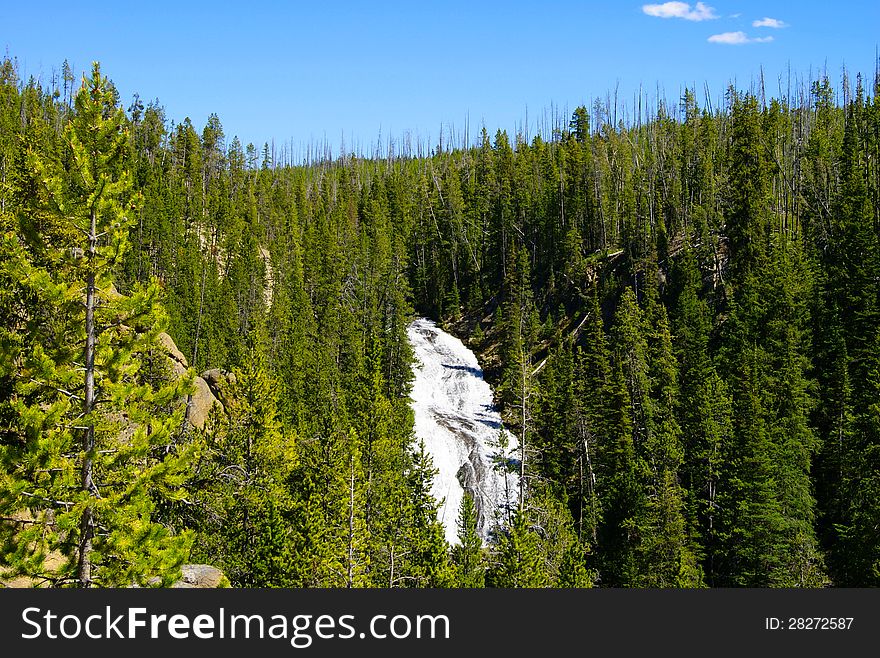 Grand Canyon of Yellowstone National Park. Mountain landscape. Grand Canyon of Yellowstone National Park. Mountain landscape