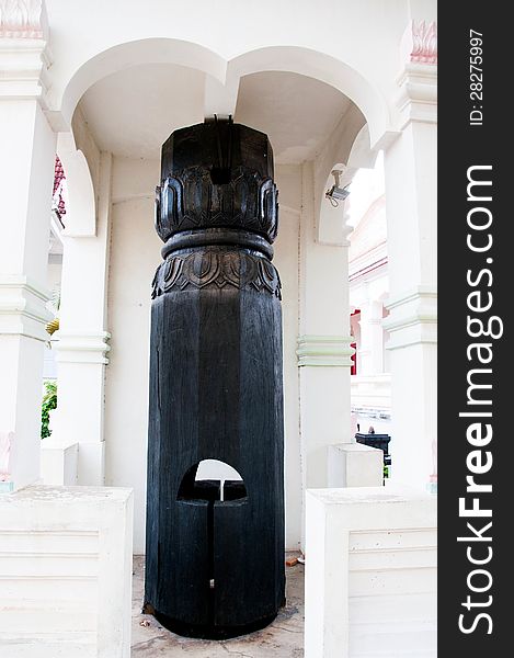 Wood bell at Wat Su Puttanaram, Ubonratchathani, Thailand