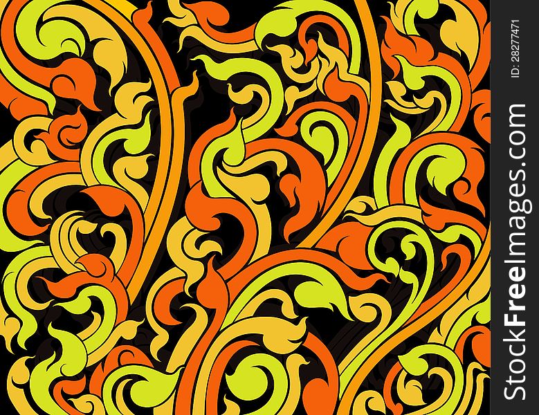 Colorful Thai art pattern abstract background