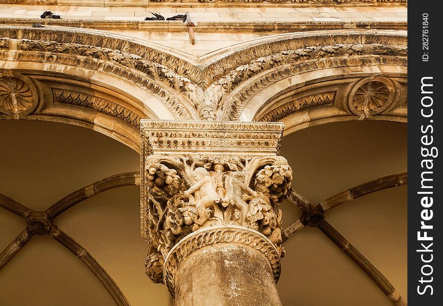 Detail Of Column At Renesanse Palace