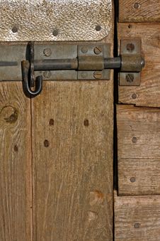 Wooden Stable Door Detail Royalty Free Stock Photography