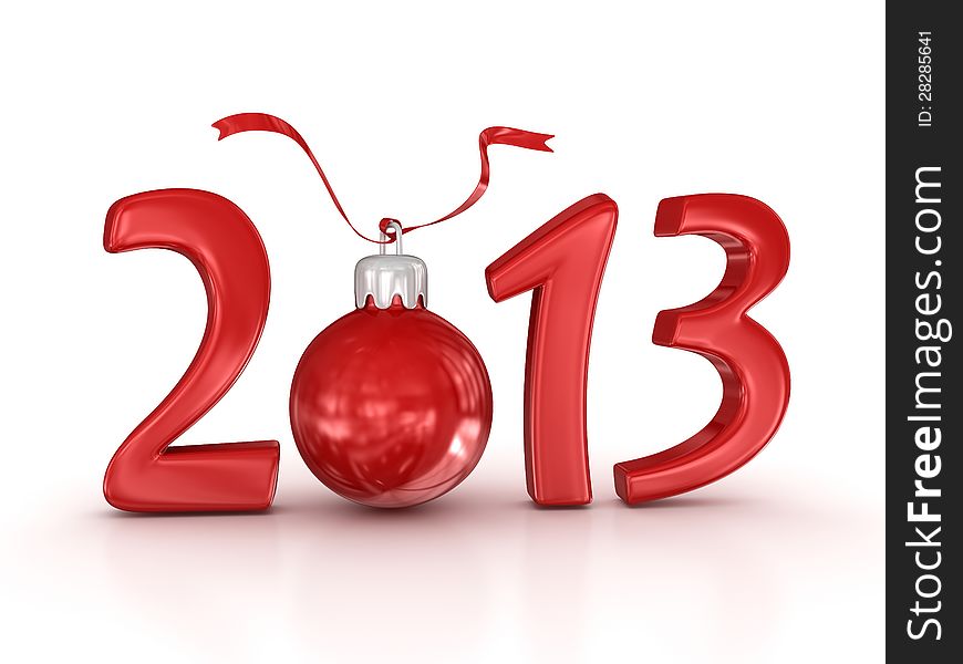 New Year , 3d rendered image.