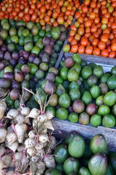 Fresh Fruit Display On Traditional Market Stock Image Fresh Fruit Display On Traditional Market Stock Image