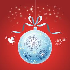 Christmas Blue Ball Stock Image Christmas Blue Ball Stock Image