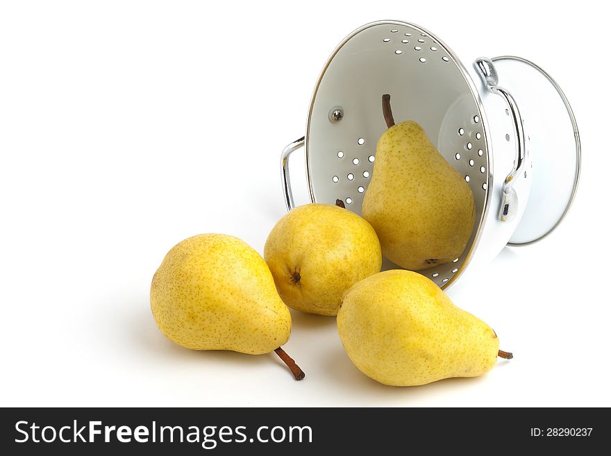 Citrus pears on a white background. Citrus pears on a white background