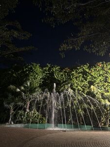 Beautiful Fountain At Night Royalty Free Stock Photo