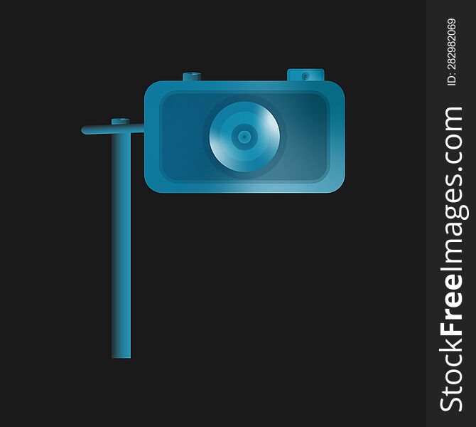 Realistic digital camera icon high resolution image