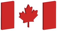 3D Canada Flag 1 Stock Photography